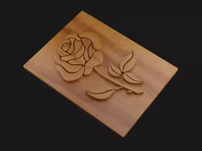Rose Flower 3D Model 3D print model