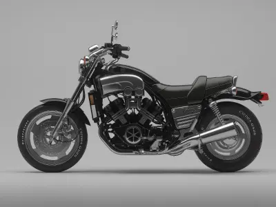 Classic Motorcycle Yamaha V-Max 1200 3D model