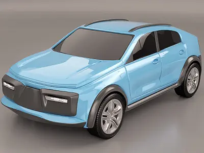 Generic crossover concept vehicle 3D model