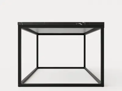 Carrie Coffee Table 120 Cm Marble Black Low-poly 3D model