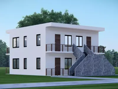 Modern Luxury House  Contemporary Two Story Home 3D model