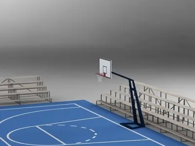 Basketball Court 02 3D model