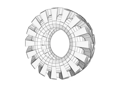 Truck Tyre Low-poly 3D model