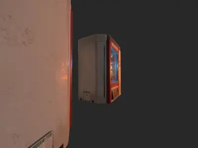 Sci-Fi Vending Machine And Snacks props Free low-poly 3D model