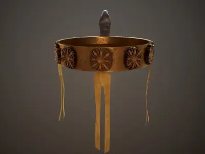 Egyptian diadem Low-poly 3D model