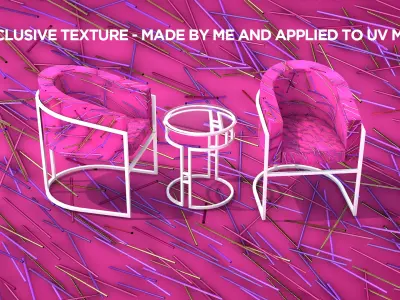 kit sofa alegro pink 3D model