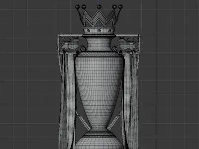 English Premier League trophy Low-poly 3D model