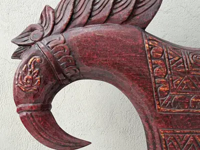 Wood sculpture Jaran Kepang Horse 3D model