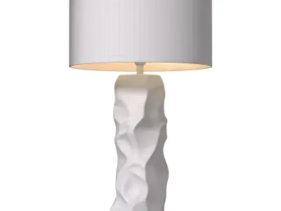Table lamp plaster base Design Sculptural Scandinavian Wabi-Sabi 3D model