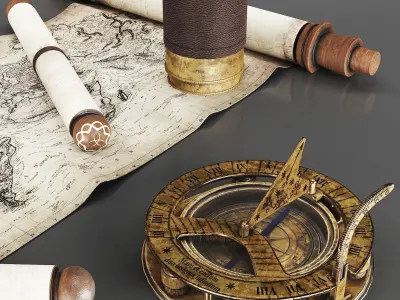 Steampunk Traveler Set 3D model