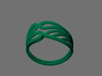 Women Ring Plain Ring Ready STL 3DM Models Womens Rings 3D print model 17
