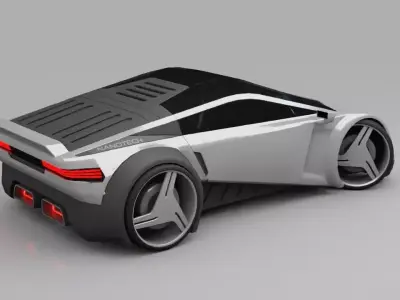 sci-fi car  3D model