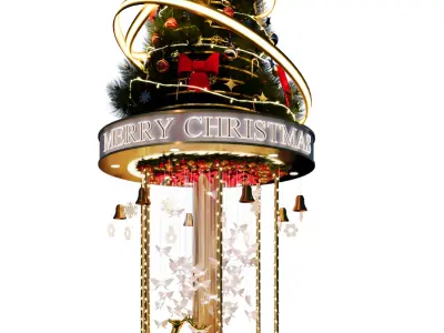 Christmast Booth Event 3D model