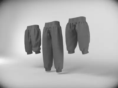 sport pants 3D model