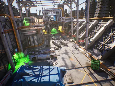 Sci-Fi Kitbash Level Builder Vol2 Low-poly 3D model