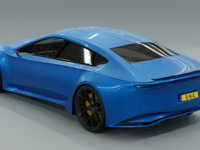 Generic 4 door electric Sports Car 3D model