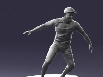 Man on a surfboard 0291 3D model