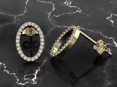 Jewelry Earring 3D print model