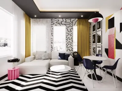 Pop Art II Flat 2 plus 1 and Bath by FGM 3D model