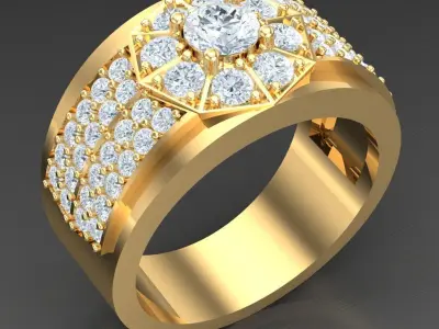 Luxury Men Rings Designs 4MR012 3D print model