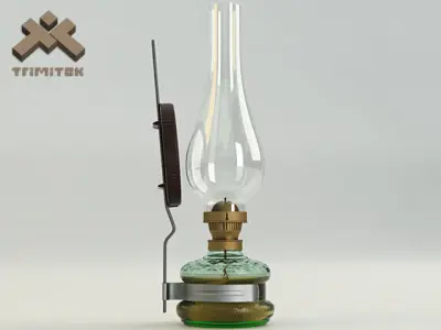 Photorealistic Oil Lamp 3D model