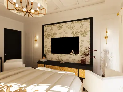 Classic Luxury Royal Rajwadi style Bedroom design 3d  3D model