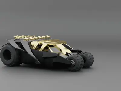 Golden Apex Crawler Low-poly 3D model