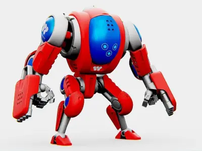 BATTLE DROID S-150  Rigged for Unreal Engine - Unity - MIXAMO 3D model