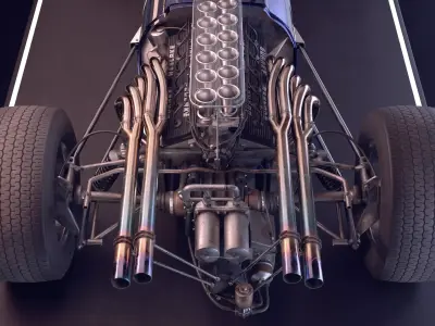 VINTAGE T1G Classic F1 Race Car PRICE DROP Low-poly 3D model