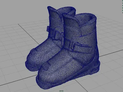 kids Ski Boots Low-poly 3D model