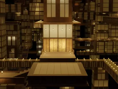 Infinity Castle Concept from Demon Slayer 3D model