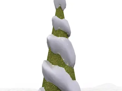 Twisted Green Christmas Tree 3D model