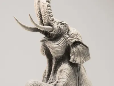 Elephant Statue 3D model