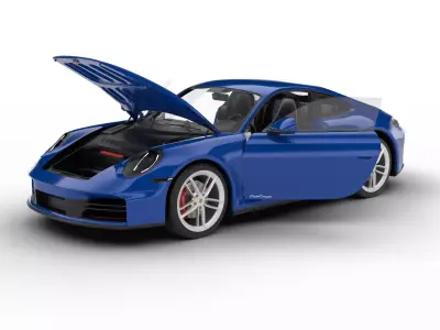 Porsche 911 Carrera T Club Coupe 2026 HQ 3d model 3D model