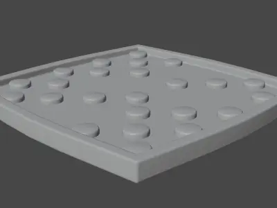 Stylized Daam Board Free low-poly 3D model