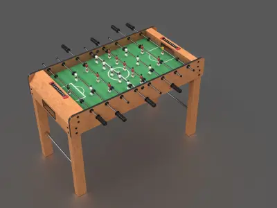 Wooden Football Table 3D model