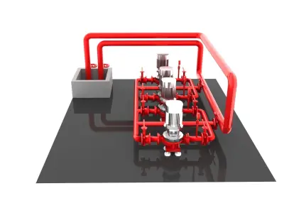  Fire pump station 3D model