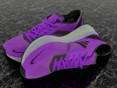 ADIDAS ADIZERO BOSTON 11 3D SHOES - PURPLE Low-poly 3D model