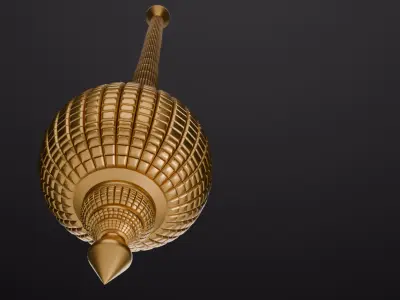 Royal Ornate War Mace  High-Detail 3D Model Low-poly 3D model