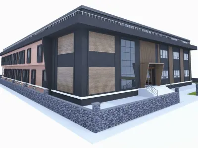 BUILDING SCHOOL - WITH INTERIOR 3D model