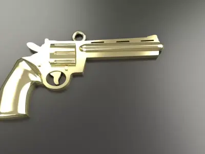 Revolver Pendant Gold Silver Platinum Luxury Jewelry 3D print model