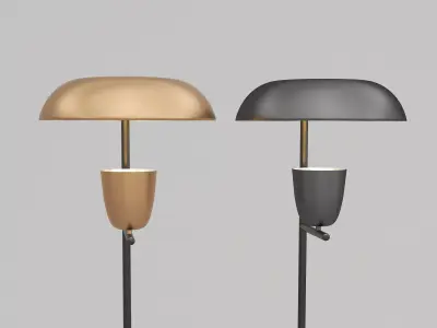 Lighty Floorlight Golden and Silver 3D model