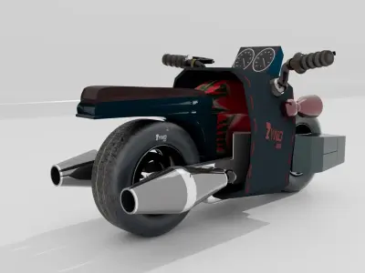 3D modeling of bike Low-poly 3D model