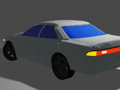 Drift sedan car pack Low-poly 3D model