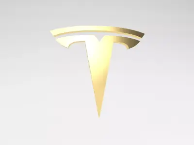 Tesla Logo v1 004 Free low-poly 3D model