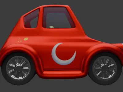 Red Toy Car 3D model