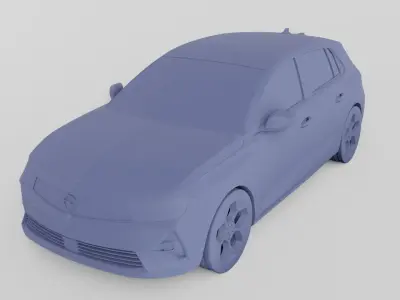 2023 Opel Astra Hatchback Low-poly 3D model