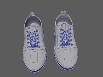 Shoes lowpoly pair of sneakers 3D model