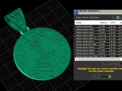 bold round medallion design 3D print model
