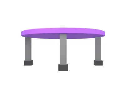 Trampoline v1 003 Low-poly 3D model
